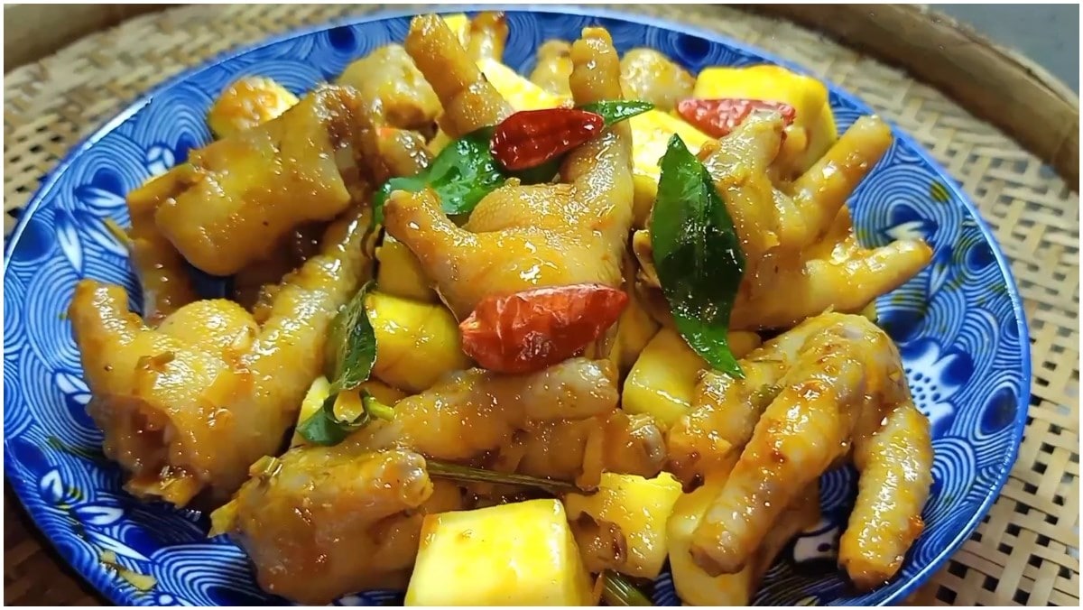 cách làm món chân gà sốt thái