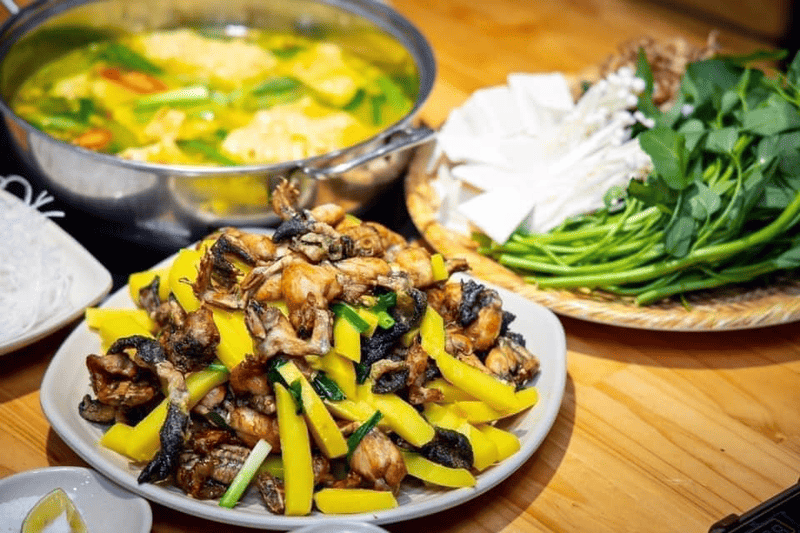 lẩu ếch ngon ở hà đông