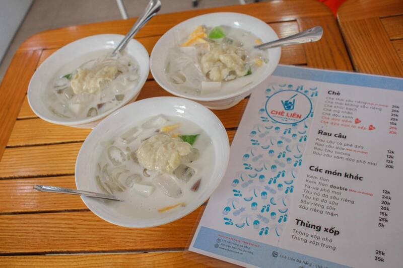 Menu Chè Liên Đà Nẵng