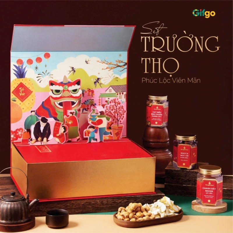 Hộp các loại hạt quà Tết